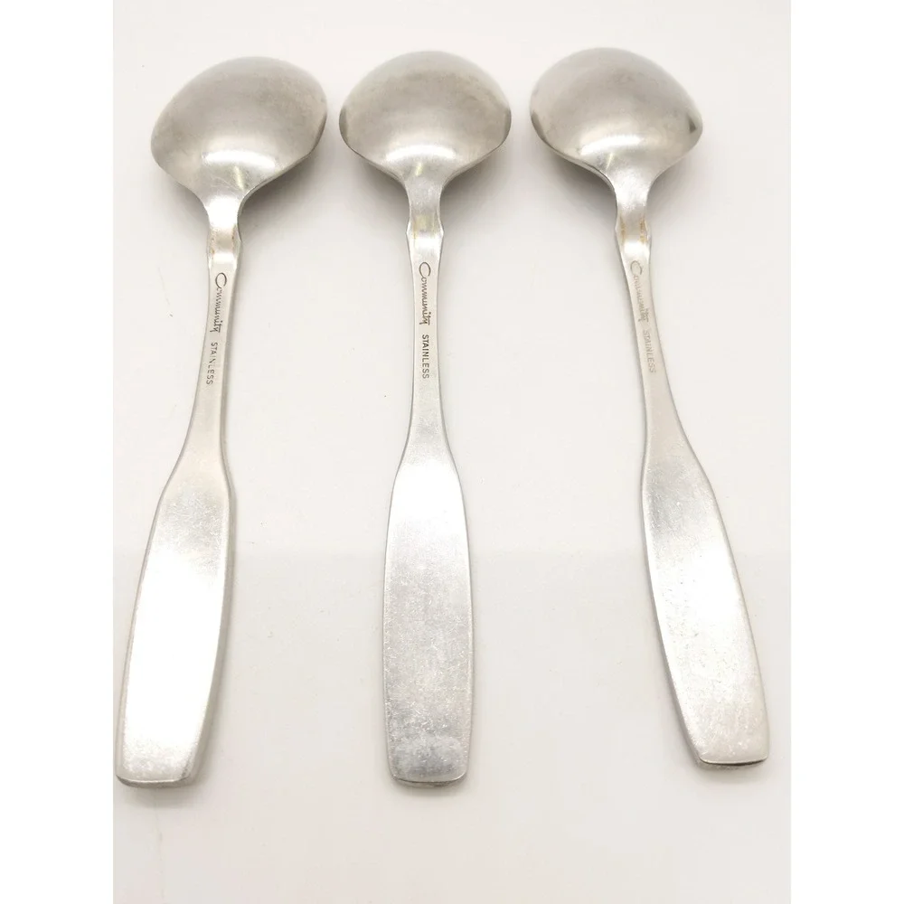 Oneida Paul Revere Tablespoons Set of 3 Silver Stainless Steel Flatware 6.75